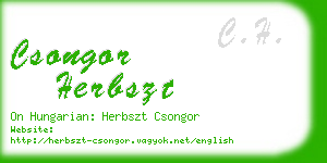 csongor herbszt business card